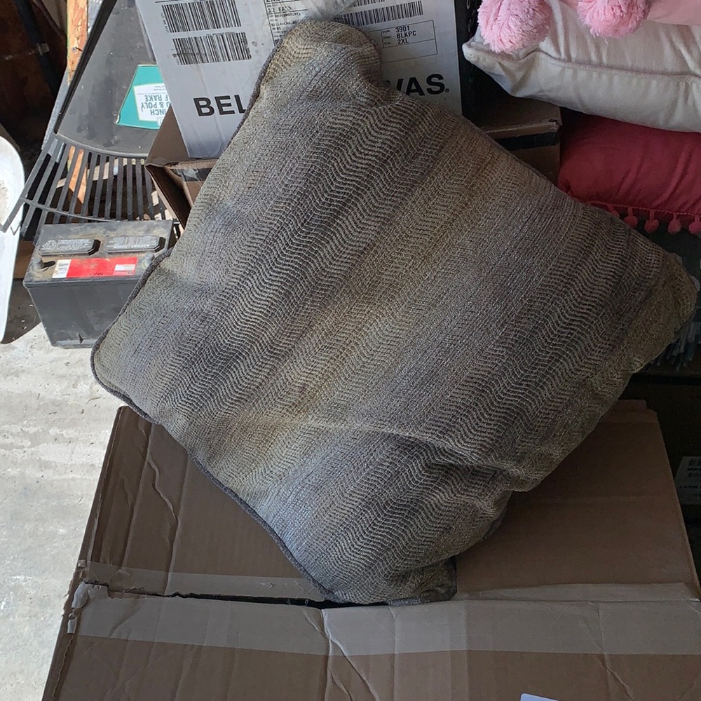 Brown throw pillow